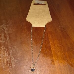 Gold Crown Pendant Necklace